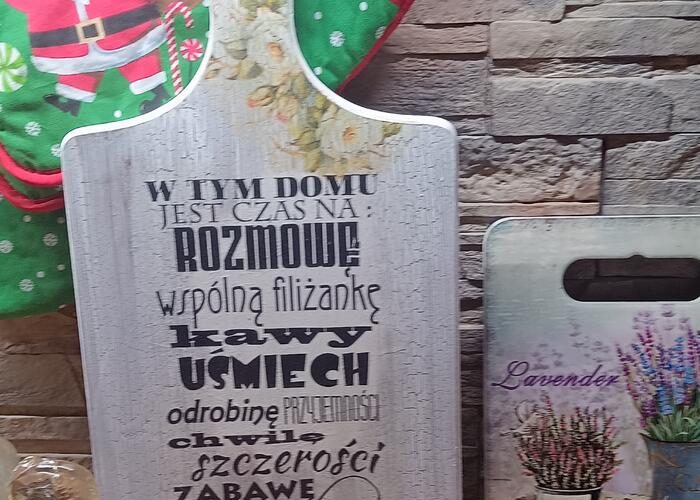 Grajewo ogłoszenia: Sprzedam dwie ciekawe deski ozdobne, jedna jest wykonana z drewna a...